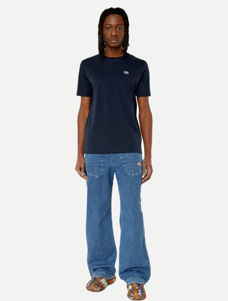 Camiseta Diesel Malha Regular T-Just-Doval A03819 Azul Marinho