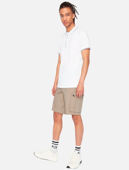 Polo Armani Exchange Masculina Regular F71 8NZF71 Branca