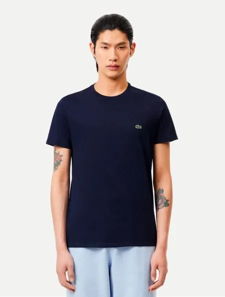 Mサイズ navy abyts HALF BOX LOGO T-SHIRT 紺 Camiseta Lacoste Masculina Regular Fit Pima TH6709 Azul Marinho