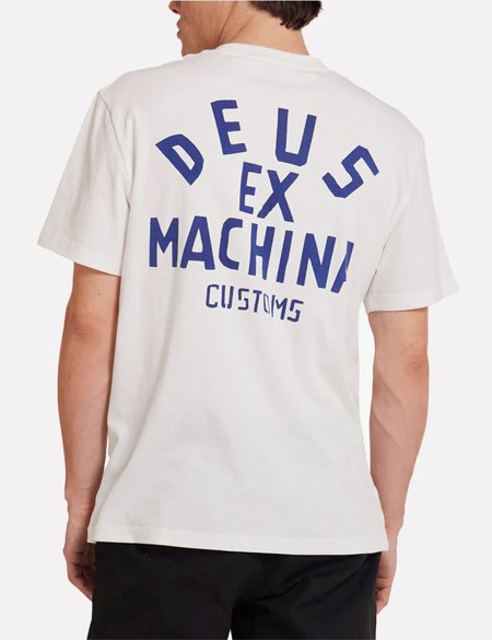 Camiseta Deus Ex Machina Masculina Box Fit Piston Branca