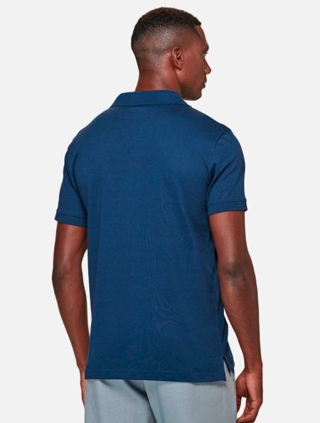 Polo Zak Masculina Slim Pima Interlock 43YC070 Azul Marinho