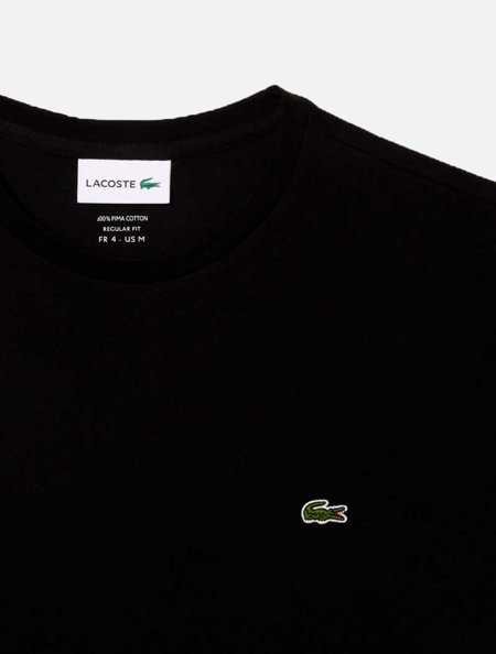 Camiseta Lacoste Masculina Pima Regular Fit TH6709 Preta