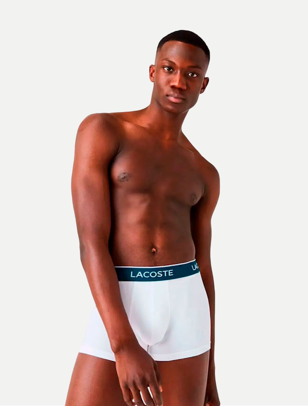Kit Cueca Lacoste Masculino Trunk 5H968123 Branco 3UN | Adamanto Store