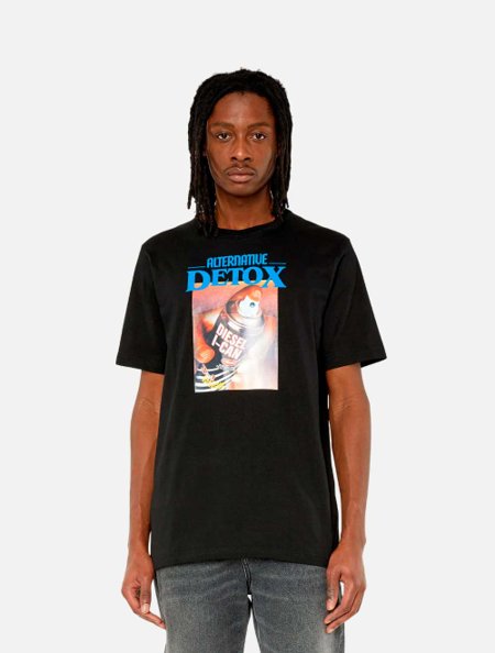 Camiseta Diesel T-Just G4 Regular A08639 Preta | Adamanto Store