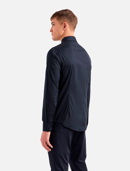 Camisa Armani Exchange Navy Masculina Slim 8NZC31ZN28Z Azul