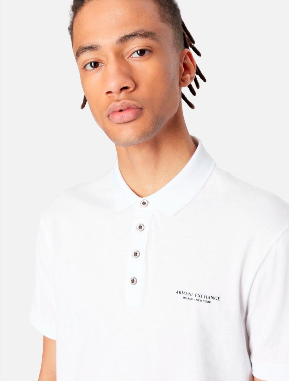 Polo Armani Exchange Masculina Regular 8NZF80Z8H4Z Branca