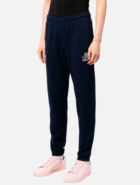 Calça Lacoste Masculina Moletom Tapered Fit XH9973 Azul Marinho