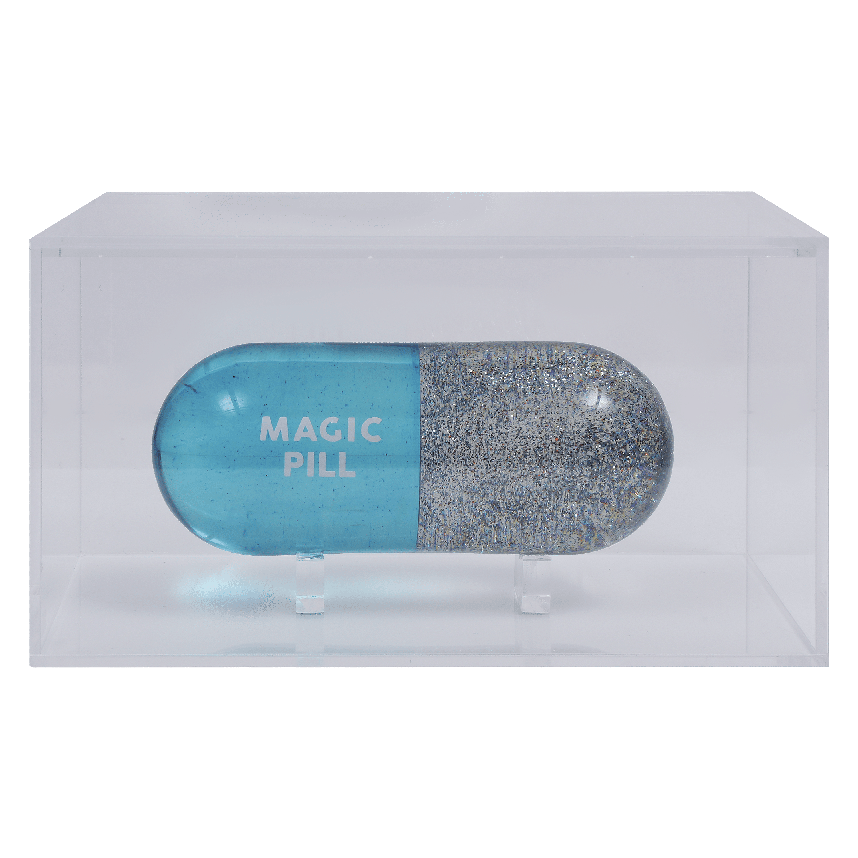 GLITTER PILL na caixa de acrílico OUI ART