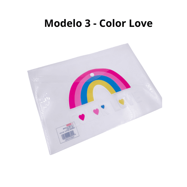 Pasta Envelope Transparente A4 Color | Atacado Papelândia