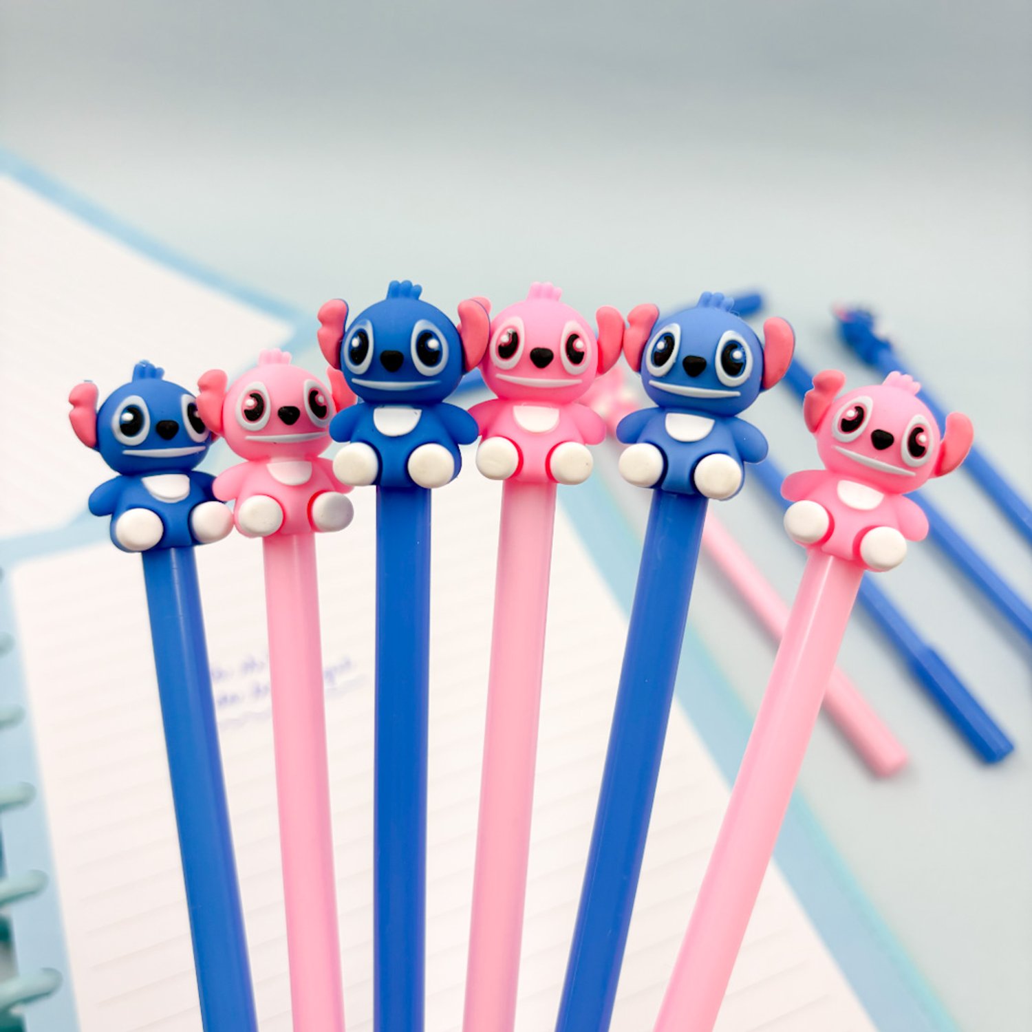 Caneta Fofa STITCH - PACOTE 6 UND | Atacado Papelândia