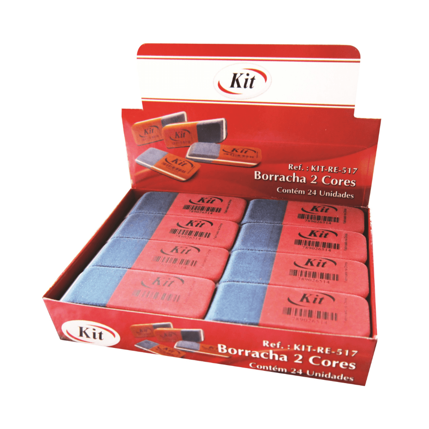 Borracha 2 Cores Apaga lápis/caneta - KIT OFICIAL - UND | Atacado ...