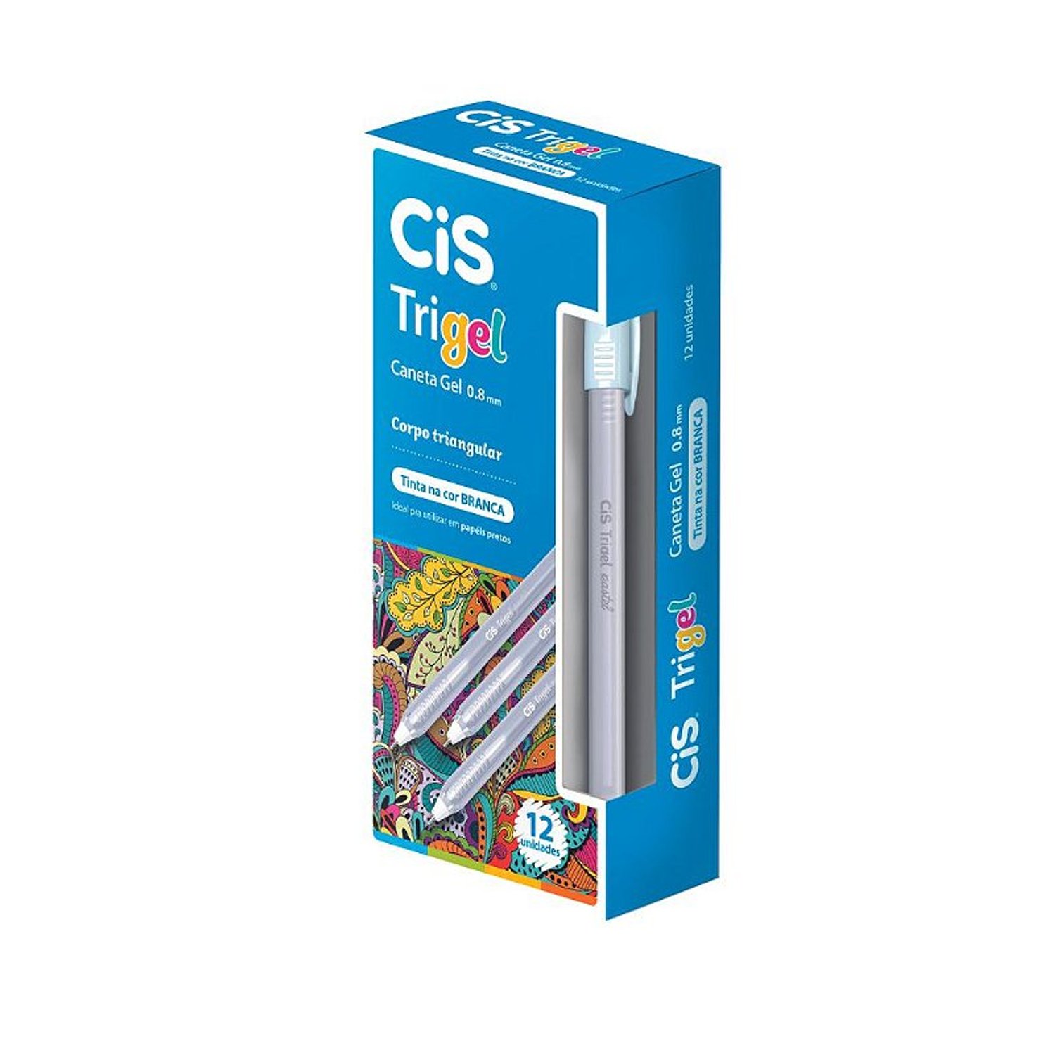 Caneta Trigel Branca 1.0 mm - CIS - CX 12 UND | Atacado Papelândia