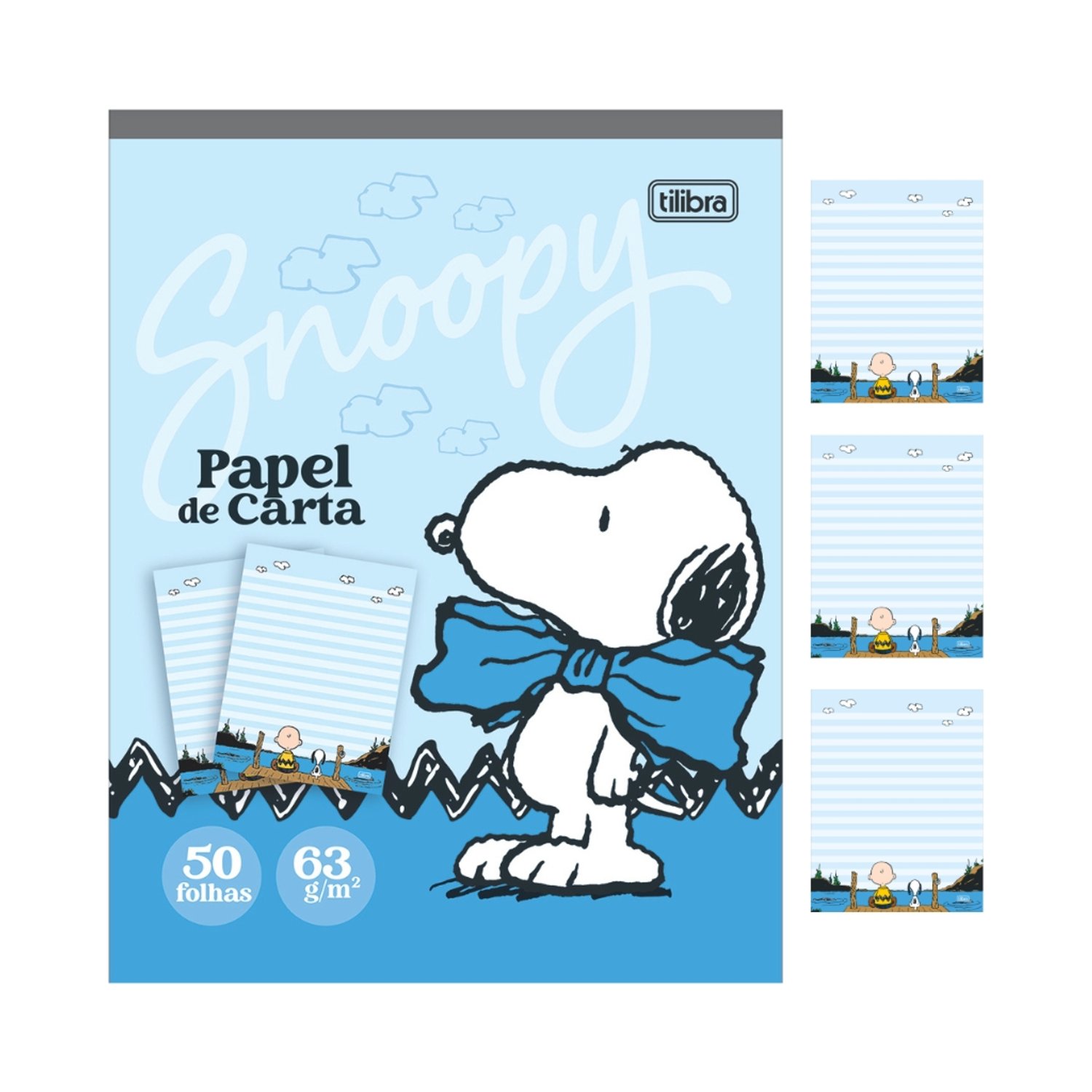 Caderno Colado Papel de Carta 50 fls SNOOPY - TILIBRA - UND | Atacado ...