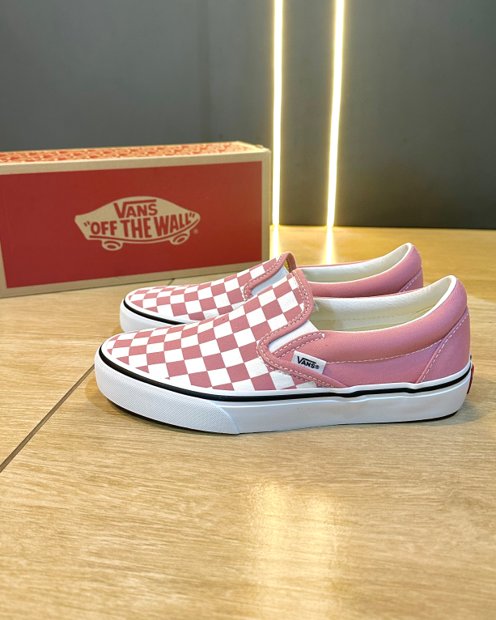 Tênis Vans Slip On Checkerboard Foxglove Stradi Skate Surf