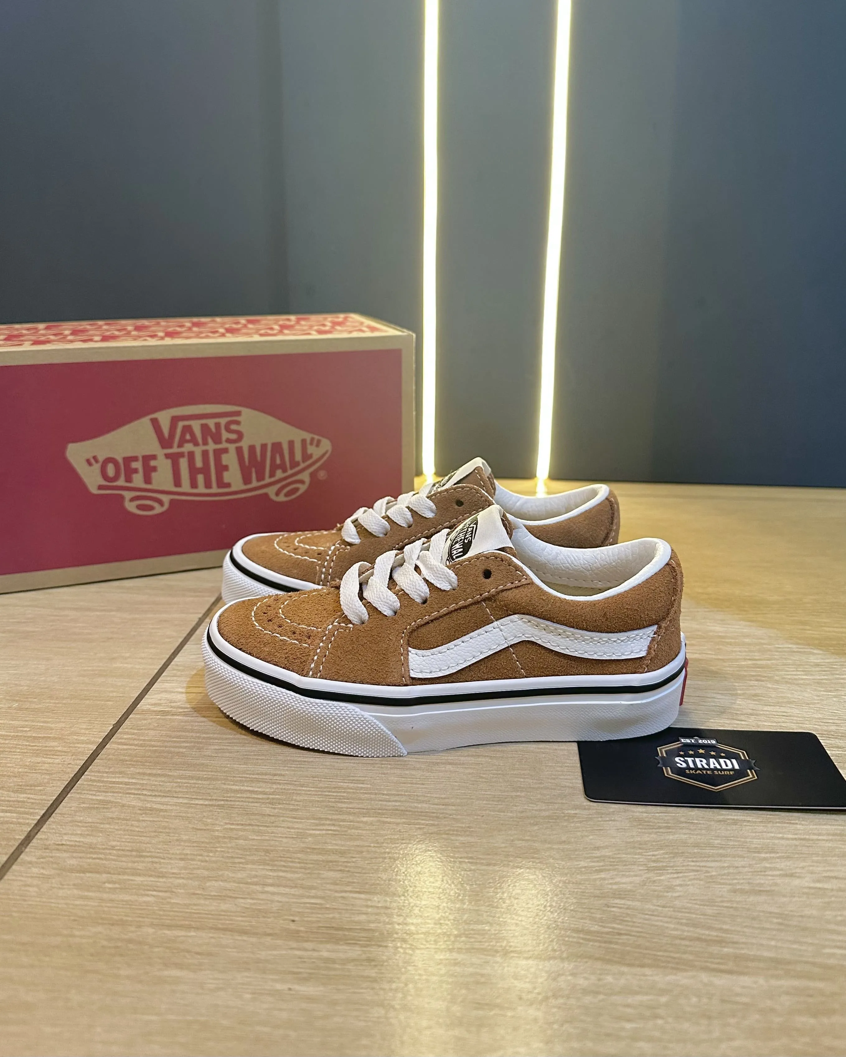 Tênis Vans Infantil Sk8 Low Suede Glazed Ginger | Stradi Skate Surf