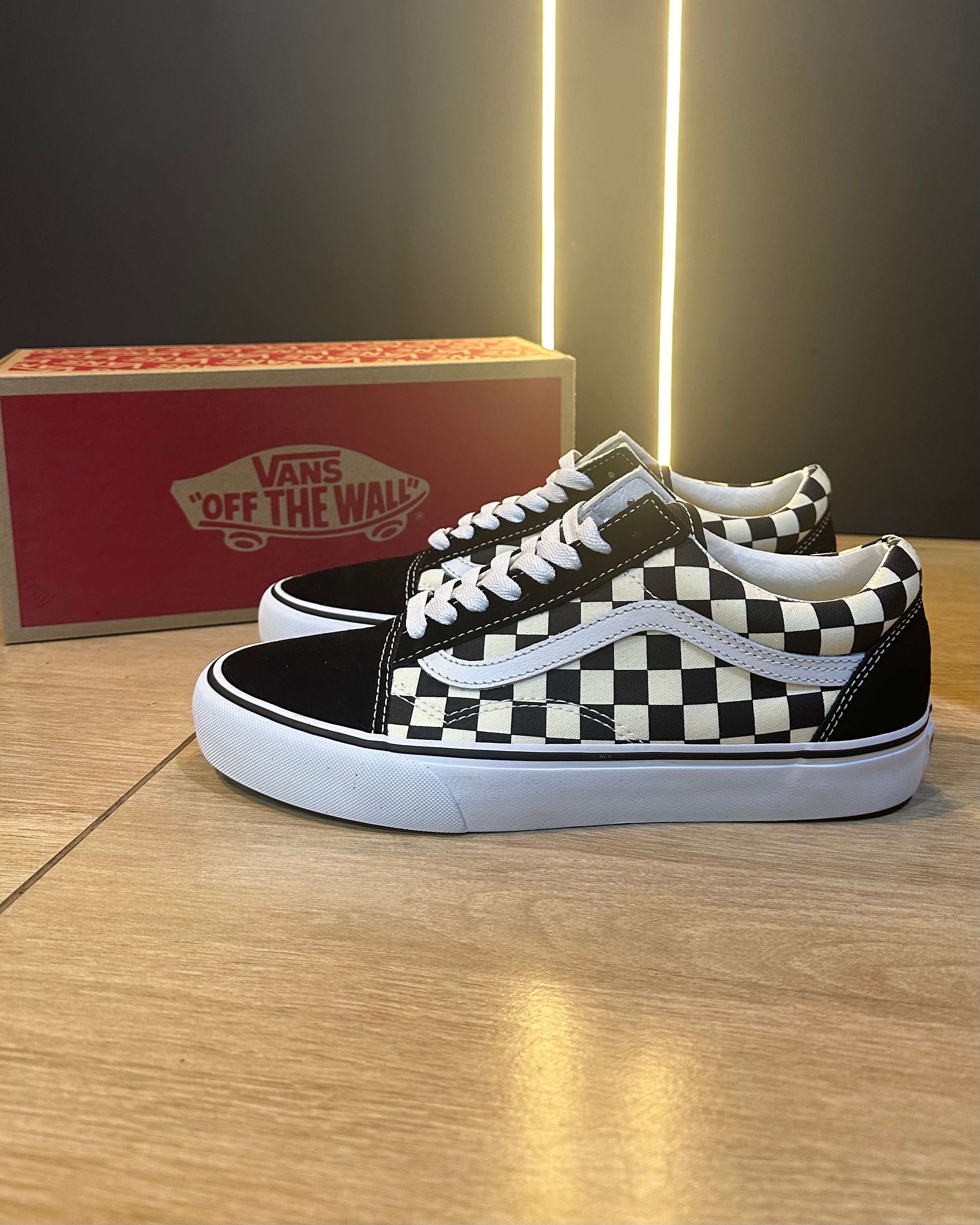 Skool Platform Checkerboard Vans Old Skool Preto Xadrez TÃªnis