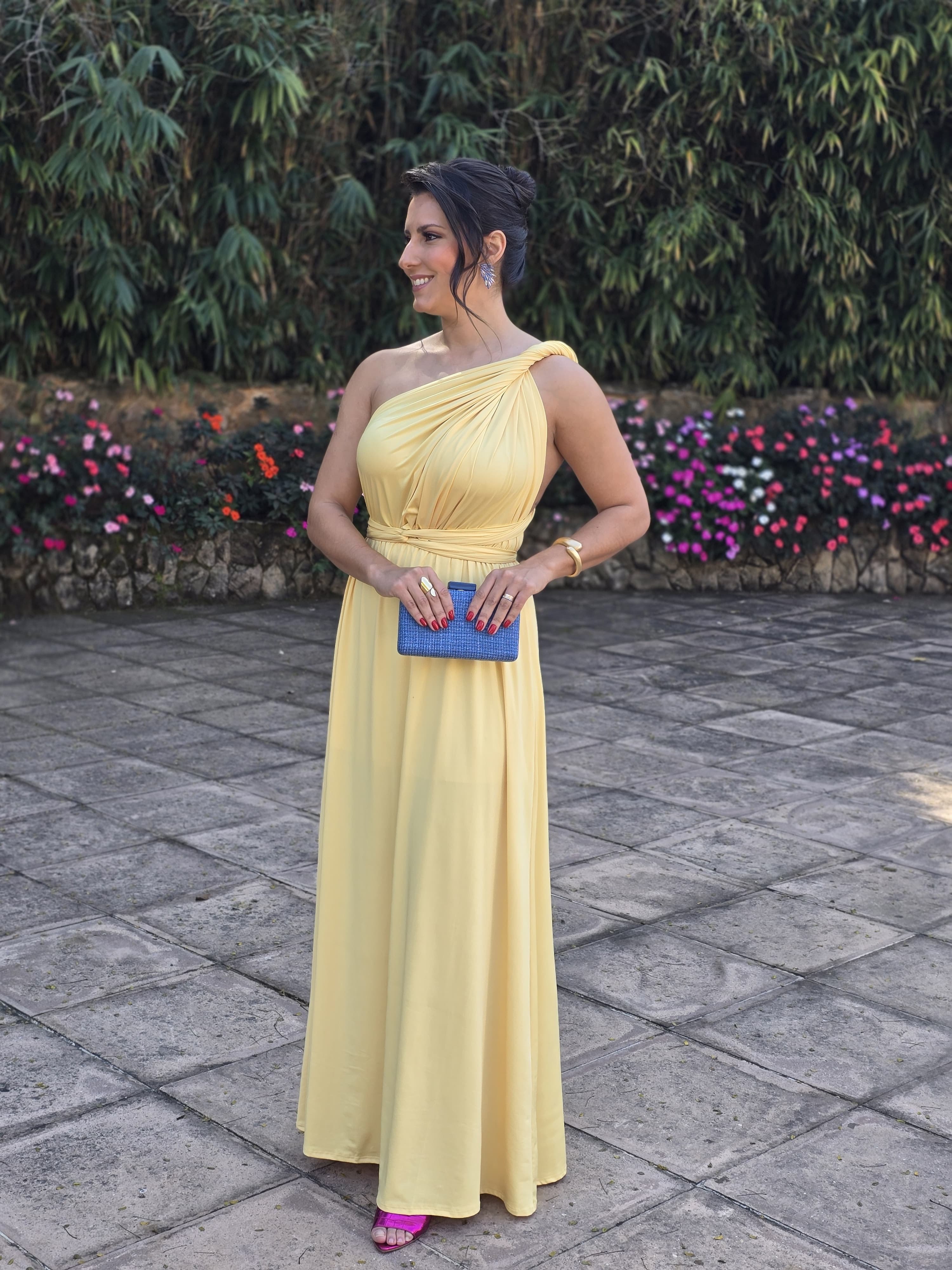 Vestido Madrinha Amarelo Manteiga Comprar Vestido Amarelo Longo - Main Image