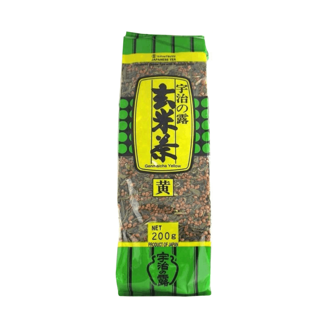 ❁GENMAI❁ Chá Genmaicha Yellow Arroz Integral e Chá Verde Ujinotsuyu 200g