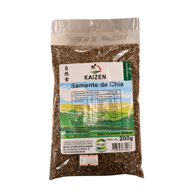 Semente de Chia Kaizen 200g | Rica em Ômega-3 e Antioxidantes | Empório Yo
