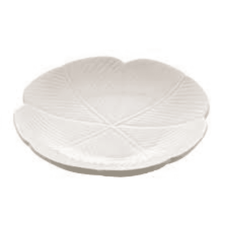 Prato Banana Leaf Branco Trevo Lyor 20cm | PorcelAna Home