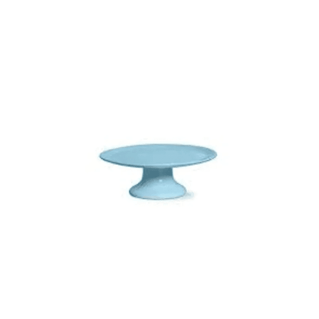 Prato de bolo com pé azul bebê | PorcelAna Home