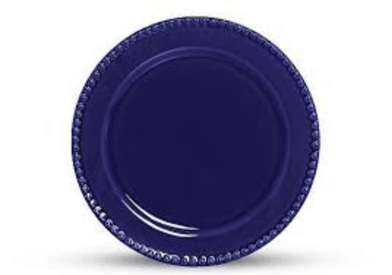Prato sobremesa Bolinha Azul Royal | PorcelAna Home