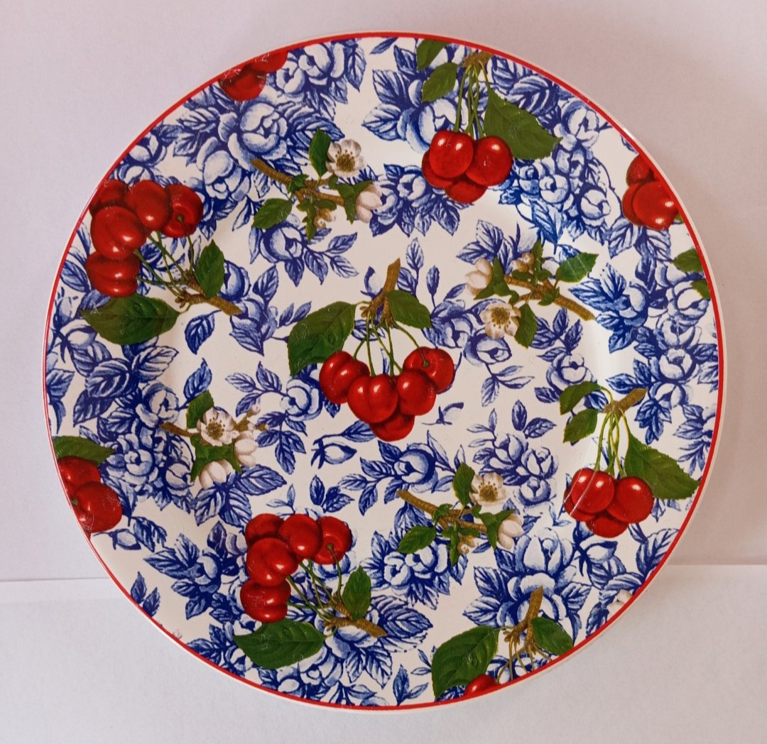 Prato Sobremesa Cherries Cerejas | PorcelAna Home