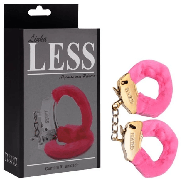 ALGEMA DOURADA COM PELÚCIA LESS ABS HARD ROSA | amoursecret