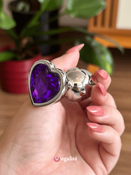 Plug Anal Heart Vip Roxo | Egalit Sex Shop | Egalit