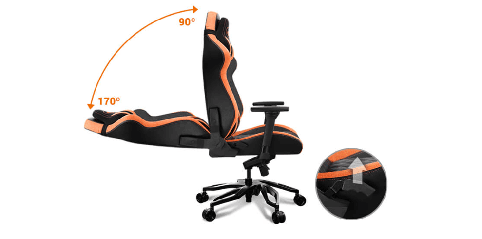 Kit Cadeira Gamer Cougar Armor Titan Pro Preto/Laranja + Tapete para  Cadeira Gamer Cougar Command 1100x1100x4mm