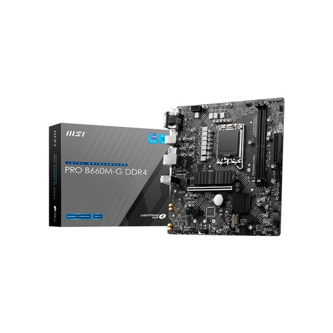 Placa Mãe MSI PRO B660M-G DDR4, Chipset B660, Intel LGA 1700, ATX, DDR4, 911-7D45-017.