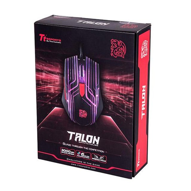 Mouse TT Sports Talon Laser Omron Black MO-TLN-WDOOBK-01