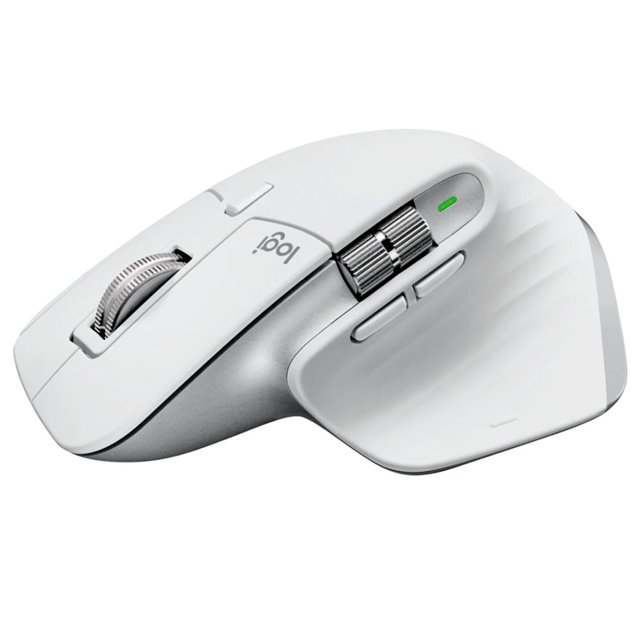 Mouse Logitech MX Master 3s, 8000 DPI, Bluetooth, USB,  Branco, sem Fio - 910-006562
