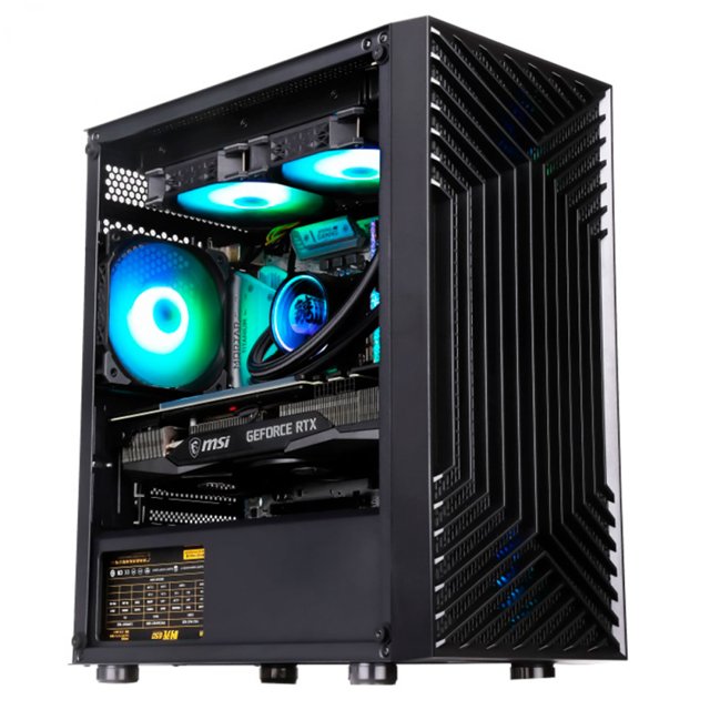 Gabinete Gamer Liketec Orbital Dark, RGB, Mid-Tower, 3x Fans, Mesh, Vidro Temperado, M-ATX SKU:LC - MT- ORBITAL - 2049