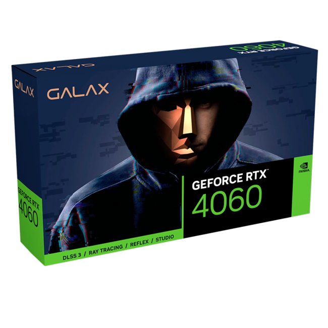 Placa De Vídeo Galax NVidia GeForce RTX 4060 1-Click OC 2X, 8GB, GDDR6, DLSS, Ray Tracing - 46NSL8MD8LOC.