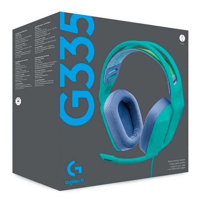 Headset Gamer Logitech, G335, Verde, Estereo, USB 981001023V ITX