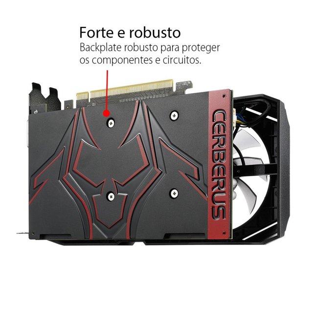 Placa de Video Asus GeForce GTX 1050 Ti Dual OC CERBERUS, 4GB, GDDR5, 128Bit, CERBERUS-GTX1050TI-O4G*