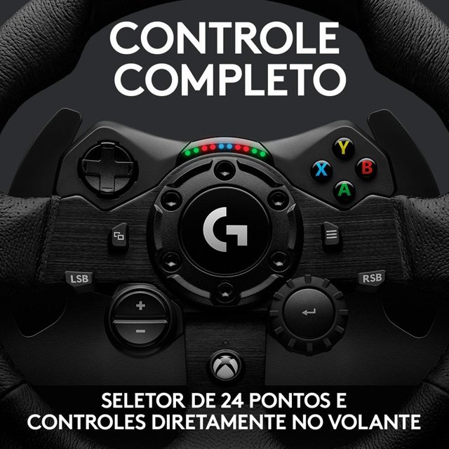 Volante Gamer Logitech G923 para Xbox, X, One e PC, TRUEFORCE