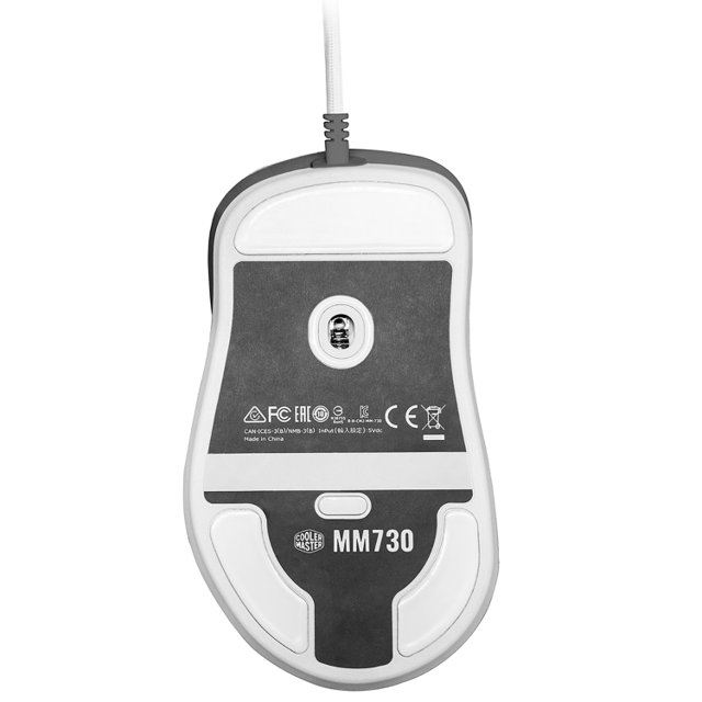 Mouse Cooler Master MM-730, RGB, 16000 DPI, 6 Botões, Com Fio, Branco, MM-730-WWOL1 - 0086370-01