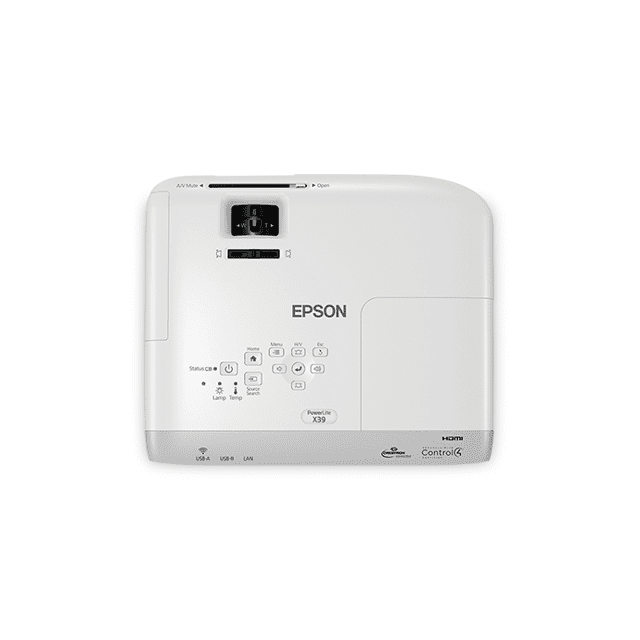 Projetor Epson PowerLite X39,  HDMI, 3500 Lumens, Branco