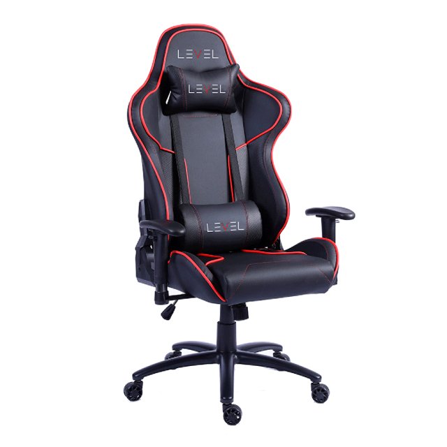 Cadeira Gamer Level, Vermelho/Preto - LVC04BI