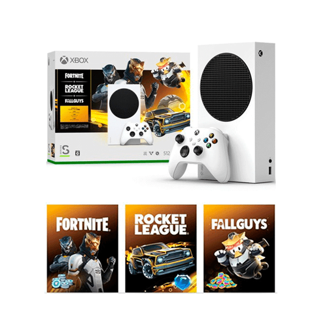 Console Xbox Series S + Fortnite + Rocket League + Fall Guys