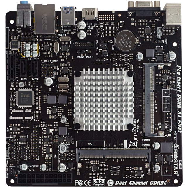 Placa mae com Processador Quad Core Biostar J3160NH DDR3L