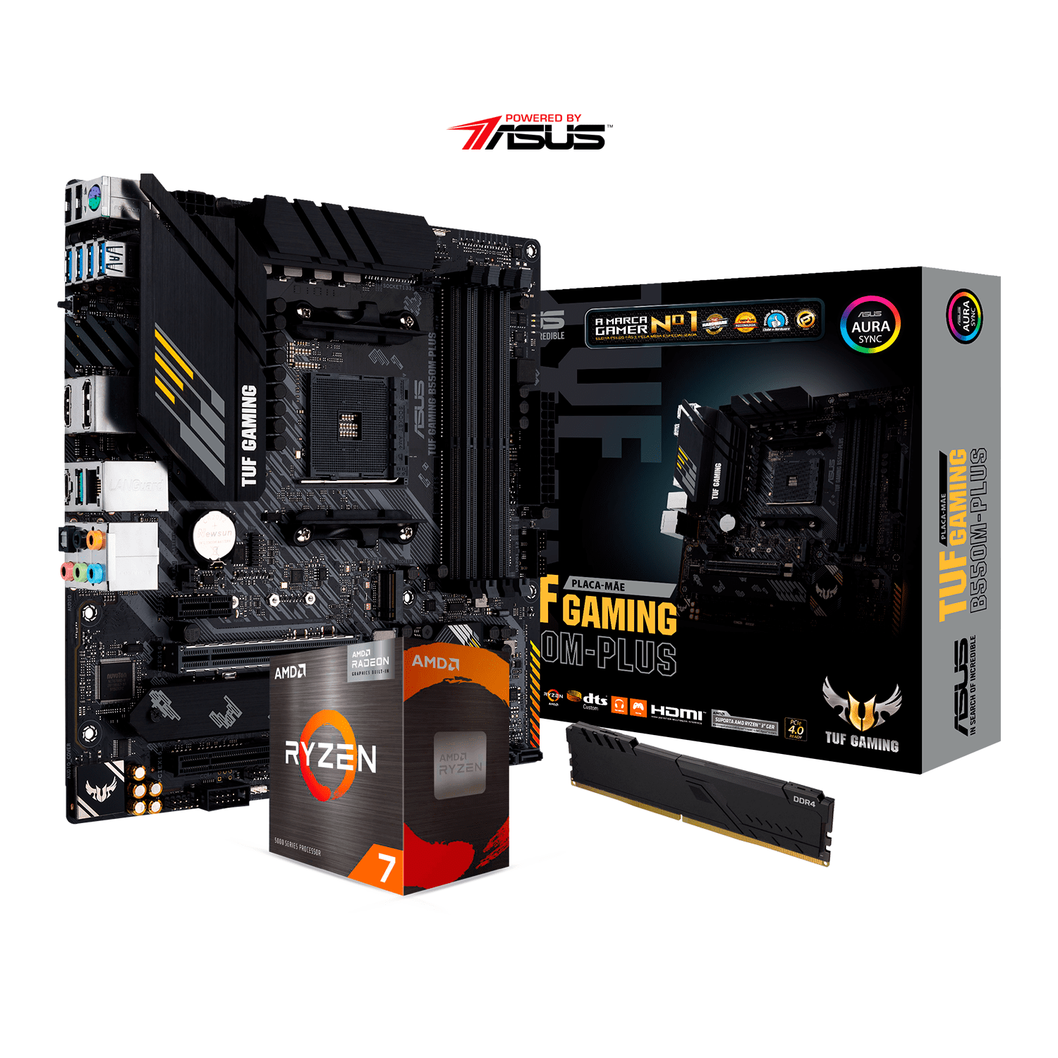 Kit Upgrade ITX Gamer Powered By Asus processador Ryzen 7 5700g +