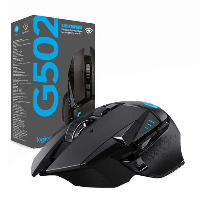 Mouse Sem Fio Gamer Logitech G502 Hero 16k Lightspeed, Recarregável, RGB Lightsync, 11 Botões, 16000DPI - 910-005566