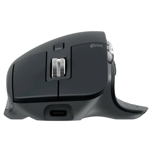 Mouse Logitech MX Master 3s, 8000 DPI, Bluetooth, USB, Uso em Qualquer Superfície, Silencioso, Preto, S/Fio - 910-006561