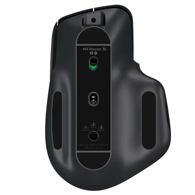 Mouse Logitech MX Master 3s, 8000 DPI, Bluetooth, USB, Uso em Qualquer Superfície, Silencioso, Preto, S/Fio - 910-006561