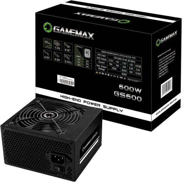 REVIEW E UNBOXING FONTE GAMEMAX GS 600W 80 PLUS 