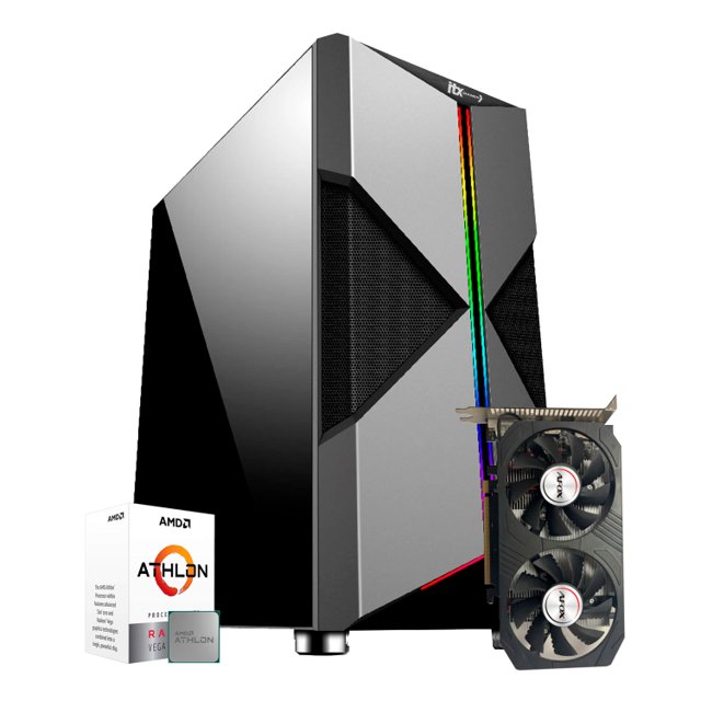 Pc ITX Gamer Arena Setup / AMD Athlon 3000G / RX 550 4GB / 8GB Ram