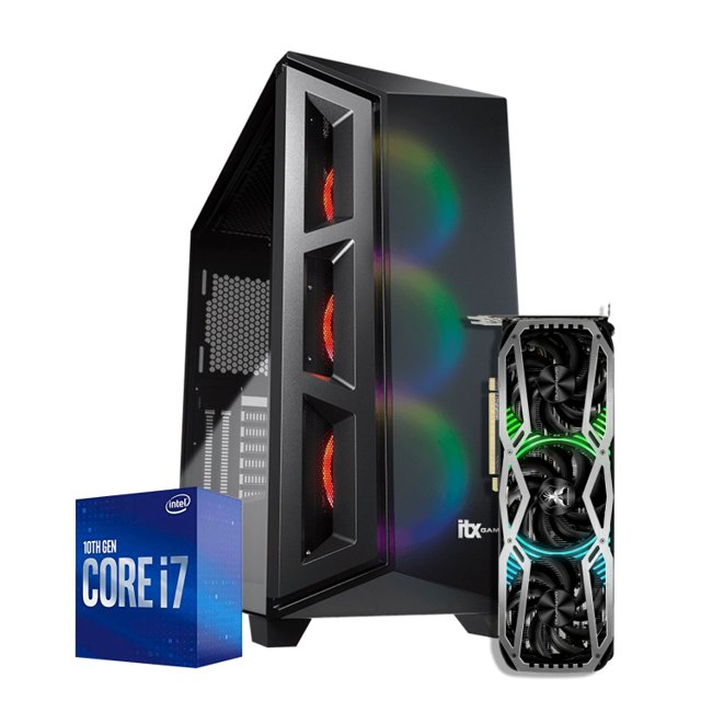 PC ITX Gamer FPS Headshot / Core I7 10700K / RTX 3070 8GB / 16GB Ram / SSD  M.2 NVMe 512GB